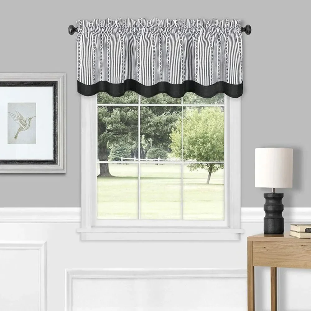 Achim Home Furnishing Westport Window Kitchen Curtains 3-Piece Tier & Valance